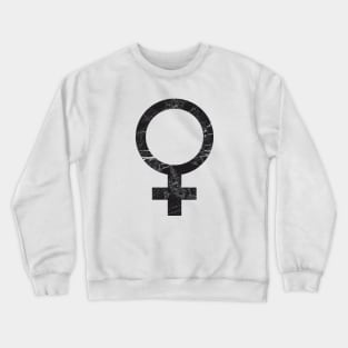 Black marble female symbol Crewneck Sweatshirt